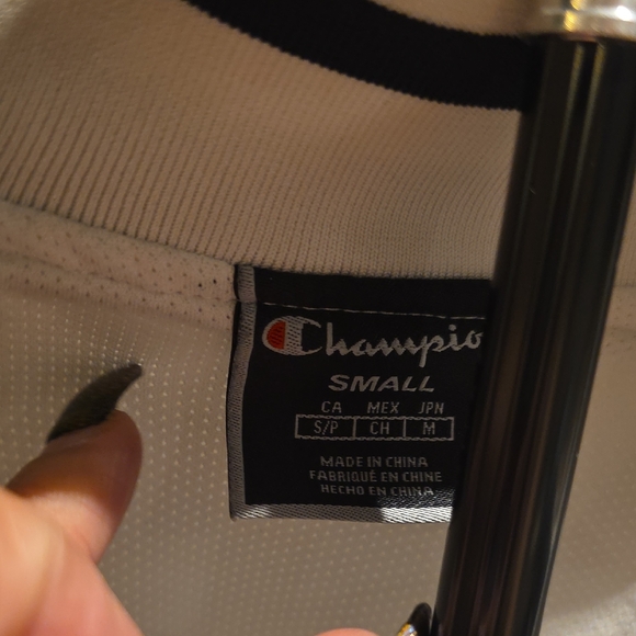 Champion White Track Jacket with Red and Navy Accents - Picture 3 of 7